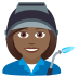 👩🏾‍🏭 woman factory worker: medium-dark skin tone display on JoyPixels